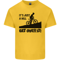 A Hill Get Over It Cycling Cyclist Funny Mens Cotton T-Shirt Tee Top Yellow