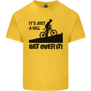 A Hill Get Over It Cycling Cyclist Funny Mens Cotton T-Shirt Tee Top Yellow