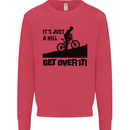 A Hill Get Over It Cycling Cyclist Funny Mens Sweatshirt Jumper Heliconia