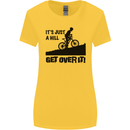 A Hill Get Over It Cycling Cyclist Funny Womens Wider Cut T-Shirt Yellow