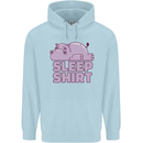 A Hippo Sleeping Shirt Hippomotamus Childrens Kids Hoodie Light Blue