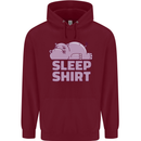 A Hippo Sleeping Shirt Hippomotamus Childrens Kids Hoodie Maroon
