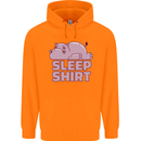 A Hippo Sleeping Shirt Hippomotamus Childrens Kids Hoodie Orange