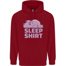 A Hippo Sleeping Shirt Hippomotamus Childrens Kids Hoodie Red