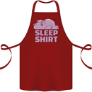 A Hippo Sleeping Shirt Hippomotamus Cotton Apron 100% Organic Maroon