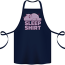 A Hippo Sleeping Shirt Hippomotamus Cotton Apron 100% Organic Navy Blue
