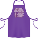 A Hippo Sleeping Shirt Hippomotamus Cotton Apron 100% Organic Purple