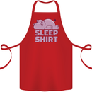 A Hippo Sleeping Shirt Hippomotamus Cotton Apron 100% Organic Red