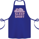 A Hippo Sleeping Shirt Hippomotamus Cotton Apron 100% Organic Royal Blue