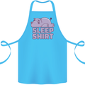 A Hippo Sleeping Shirt Hippomotamus Cotton Apron 100% Organic Turquoise