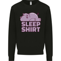 A Hippo Sleeping Shirt Hippomotamus Kids Sweatshirt Jumper Black