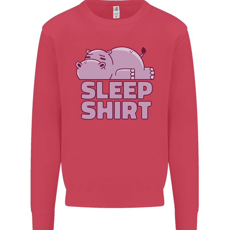 A Hippo Sleeping Shirt Hippomotamus Kids Sweatshirt Jumper Heliconia