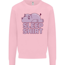 A Hippo Sleeping Shirt Hippomotamus Kids Sweatshirt Jumper Light Pink