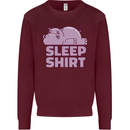 A Hippo Sleeping Shirt Hippomotamus Kids Sweatshirt Jumper Maroon