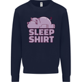 A Hippo Sleeping Shirt Hippomotamus Kids Sweatshirt Jumper Navy Blue