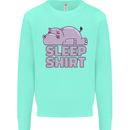 A Hippo Sleeping Shirt Hippomotamus Kids Sweatshirt Jumper Peppermint