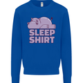 A Hippo Sleeping Shirt Hippomotamus Kids Sweatshirt Jumper Royal Blue