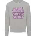 A Hippo Sleeping Shirt Hippomotamus Kids Sweatshirt Jumper Sports Grey