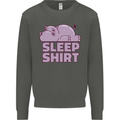 A Hippo Sleeping Shirt Hippomotamus Kids Sweatshirt Jumper Storm Grey
