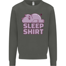 A Hippo Sleeping Shirt Hippomotamus Kids Sweatshirt Jumper Storm Grey