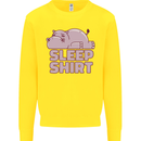 A Hippo Sleeping Shirt Hippomotamus Kids Sweatshirt Jumper Yellow