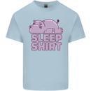 A Hippo Sleeping Shirt Hippomotamus Kids T-Shirt Childrens Light Blue