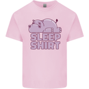 A Hippo Sleeping Shirt Hippomotamus Kids T-Shirt Childrens Light Pink