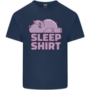 A Hippo Sleeping Shirt Hippomotamus Kids T-Shirt Childrens Navy Blue