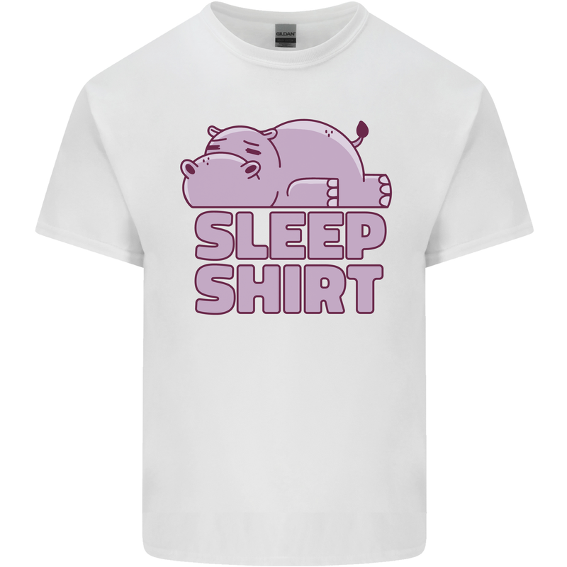 A Hippo Sleeping Shirt Hippomotamus Kids T-Shirt Childrens White