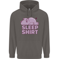 A Hippo Sleeping Shirt Hippomotamus Mens 80% Cotton Hoodie Charcoal