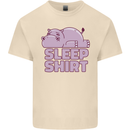 A Hippo Sleeping Shirt Hippomotamus Mens Cotton T-Shirt Tee Top Natural