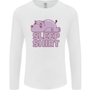A Hippo Sleeping Shirt Hippomotamus Mens Long Sleeve T-Shirt White