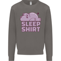 A Hippo Sleeping Shirt Hippomotamus Mens Sweatshirt Jumper Charcoal