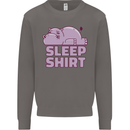 A Hippo Sleeping Shirt Hippomotamus Mens Sweatshirt Jumper Charcoal