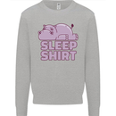A Hippo Sleeping Shirt Hippomotamus Mens Sweatshirt Jumper Sports Grey
