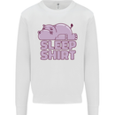 A Hippo Sleeping Shirt Hippomotamus Mens Sweatshirt Jumper White