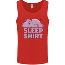 A Hippo Sleeping Shirt Hippomotamus Mens Vest Tank Top Red