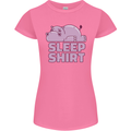 A Hippo Sleeping Shirt Hippomotamus Womens Petite Cut T-Shirt Azalea