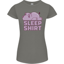 A Hippo Sleeping Shirt Hippomotamus Womens Petite Cut T-Shirt Charcoal