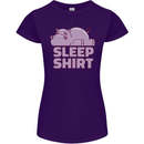 A Hippo Sleeping Shirt Hippomotamus Womens Petite Cut T-Shirt Purple