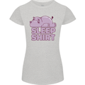 A Hippo Sleeping Shirt Hippomotamus Womens Petite Cut T-Shirt Sports Grey