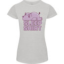 A Hippo Sleeping Shirt Hippomotamus Womens Petite Cut T-Shirt Sports Grey