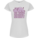 A Hippo Sleeping Shirt Hippomotamus Womens Petite Cut T-Shirt White
