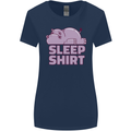 A Hippo Sleeping Shirt Hippomotamus Womens Wider Cut T-Shirt Navy Blue