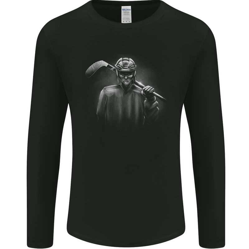 A Hockey Player Mens Long Sleeve T-Shirt Black
