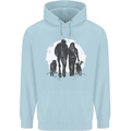 A Horse and Dogs Equestrian Riding Rider Childrens Kids Hoodie Light Blue