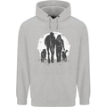A Horse and Dogs Equestrian Riding Rider Childrens Kids Hoodie Sports Grey