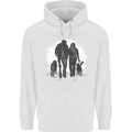 A Horse and Dogs Equestrian Riding Rider Childrens Kids Hoodie White