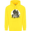 A Horse and Dogs Equestrian Riding Rider Childrens Kids Hoodie Yellow