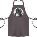 A Horse and Dogs Equestrian Riding Rider Cotton Apron 100% Organic Dark Grey